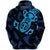 Maori Blue Mangopare Hoodie Unisex Blue - Polynesian Pride