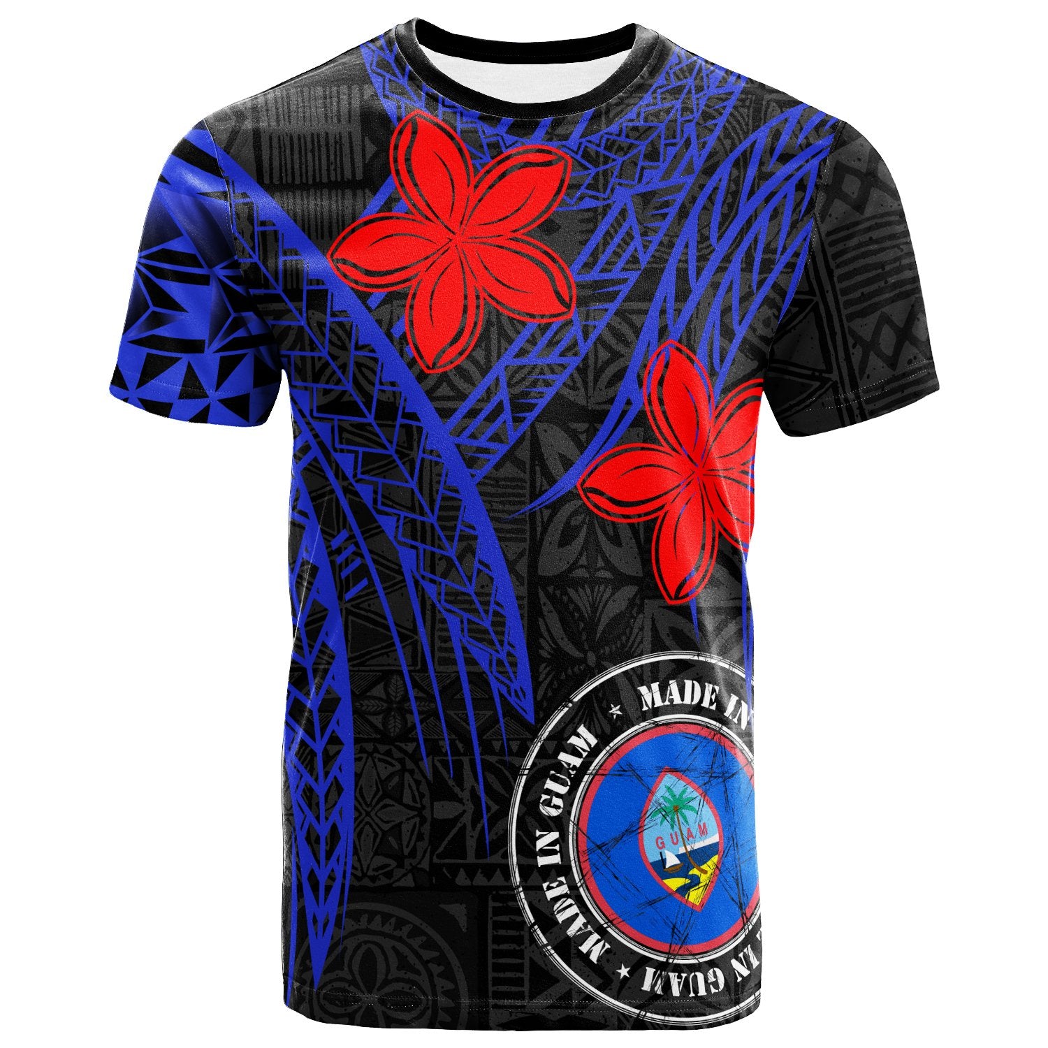 Guam T Shirt Made In Guam Logo Ver2 Unisex BLUE - Polynesian Pride