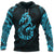 Manaia Maori Tattoo Style All Over Hoodie Blue Unisex Blue - Polynesian Pride