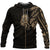 New Zealand Zip up Hoodie, Maori Lion Tattoo Zipper Hoodie Gold Unisex Black - Polynesian Pride