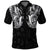 Maori Ta Moko Polo Shirt New Zealand White Unisex Black - Polynesian Pride