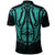 Maori Ta Moko Polo Shirt New Zealand Turquoise - Polynesian Pride