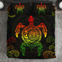 Maori Turtle Bedding Set Koru Fern Rasta - Polynesian Pride