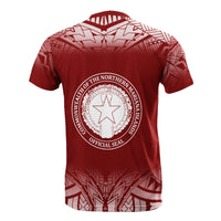 Northern Mariana Islands Custom Personalized T Shirt Fog Red - Polynesian Pride