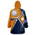 Marshall Islands - Marshall Islands Flag with Polynesian Patterns Blue Wearable Blanket Hoodie LT9 - Polynesian Pride