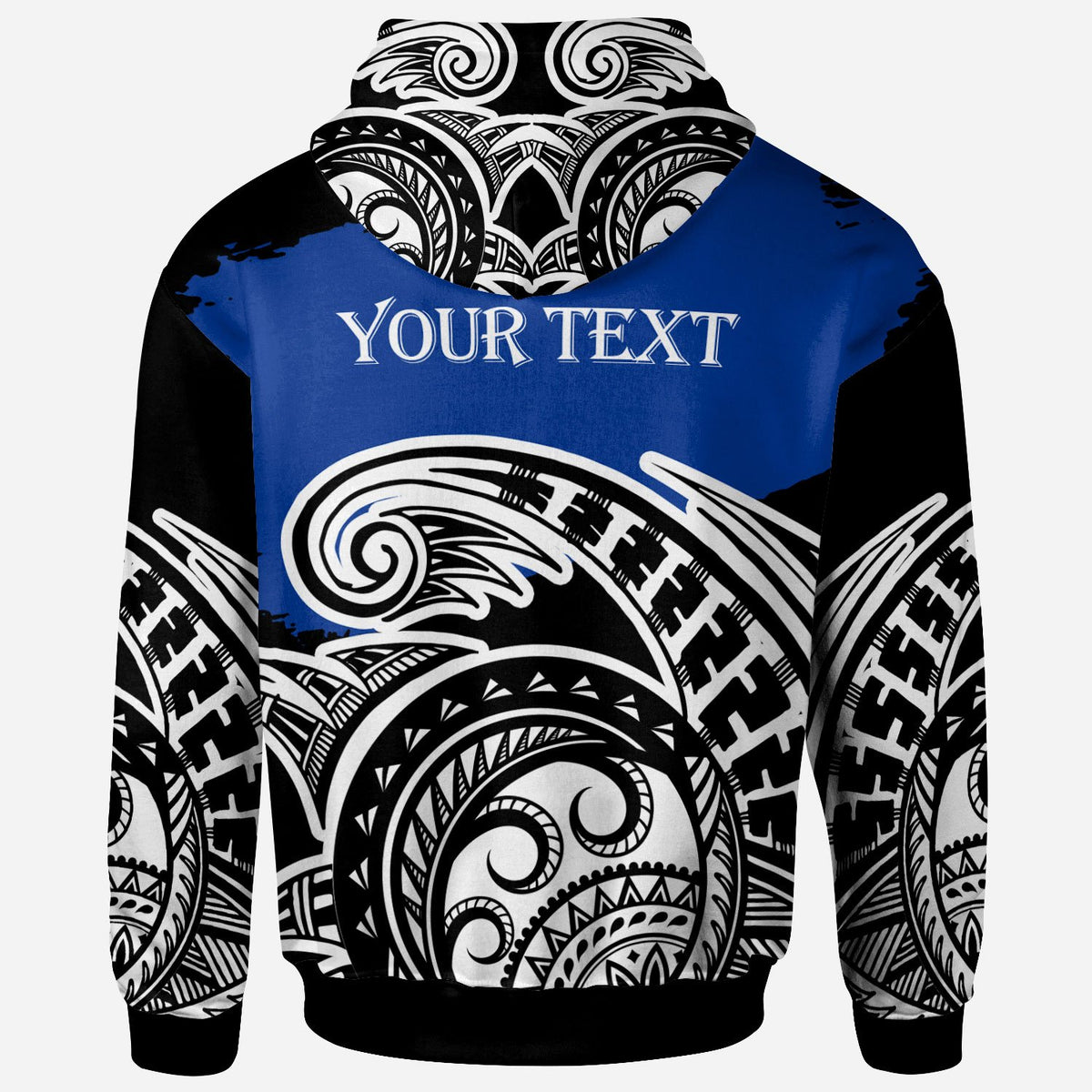 Marshall Islands Custom Zip Hoodie Ethnic Style With Round Black White Pattern - Polynesian Pride