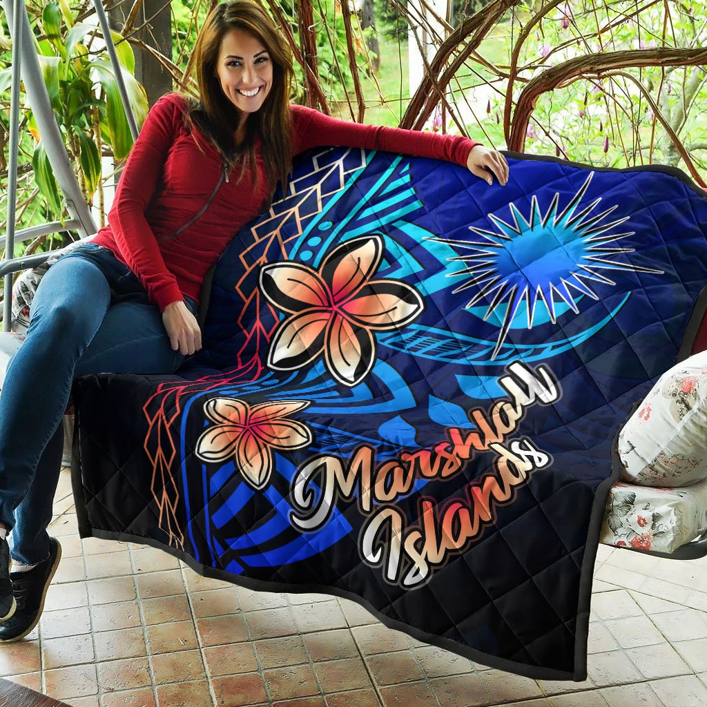 Marshall Islands Premium Quilt - Vintage Tribal Mountain - Polynesian Pride