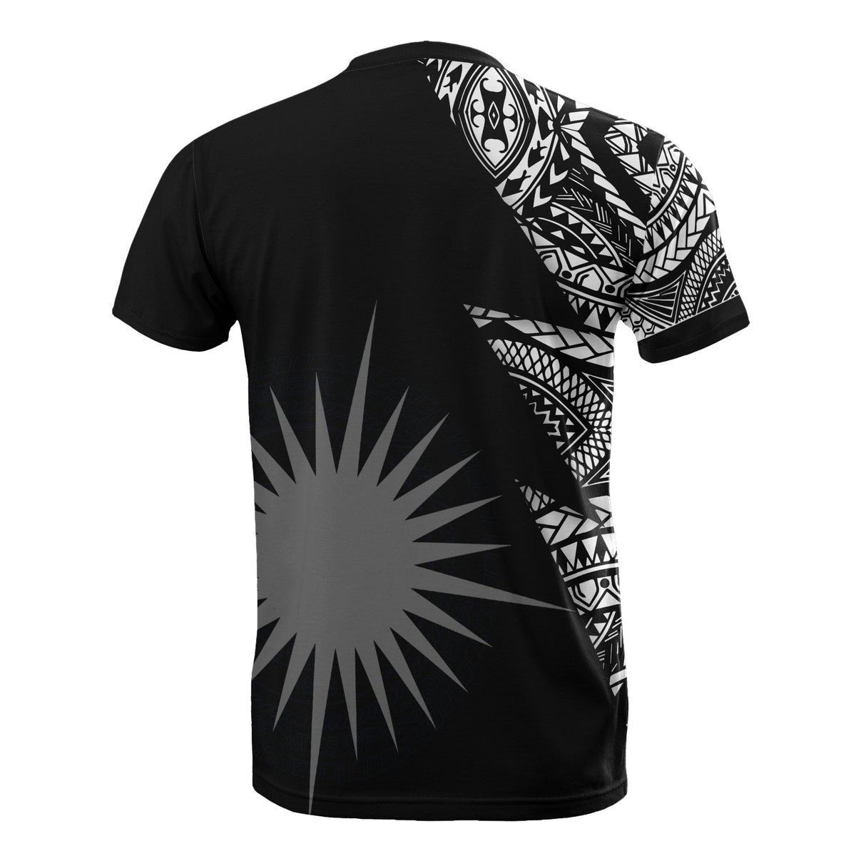 Marshall Custom All Over T Shirt Marshall Islands Flag Micronesian Pattern - Polynesian Pride