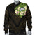 Marshall Islands Men's Bomber Jacket - Polynesian Gold Patterns Collection Black - Polynesian Pride