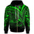 Marshall Islands Zip Hoodie Green Color Cross Style Unisex Black - Polynesian Pride