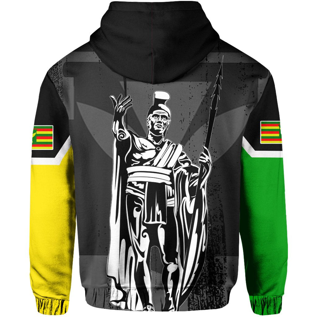 Hawaii King Kanaka Maoli Flag Hoodie (Zip up) - Polynesian Pride
