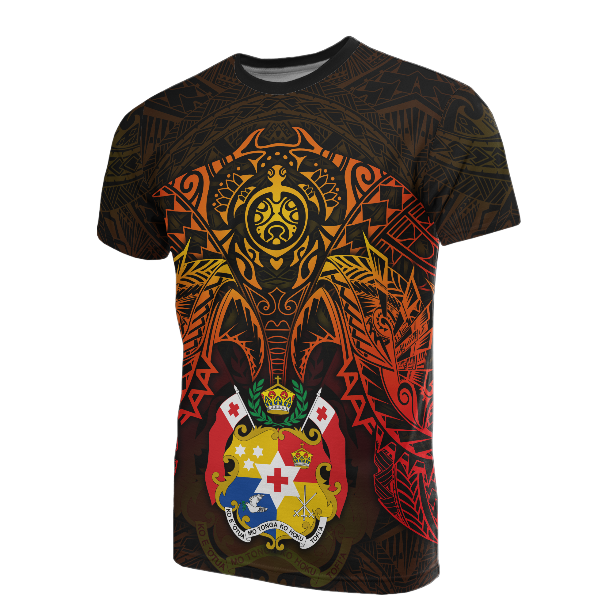 Tonga T Shirt Tonga Coat of Arms Red Manta Ray Unisex RED - Polynesian Pride