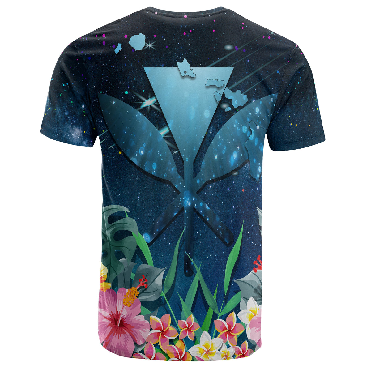 Kanaka Flamingo Couple Rose Hibiscus Plumeria T Shirt Love Universe AH - Polynesian Pride