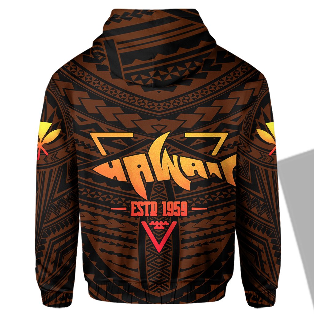 Kakaka Polynesian Hoodie Orange Earth - Polynesian Pride