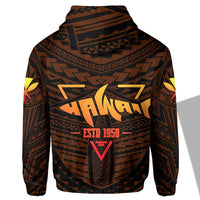 Kakaka Polynesian Hoodie Orange Earth - Polynesian Pride