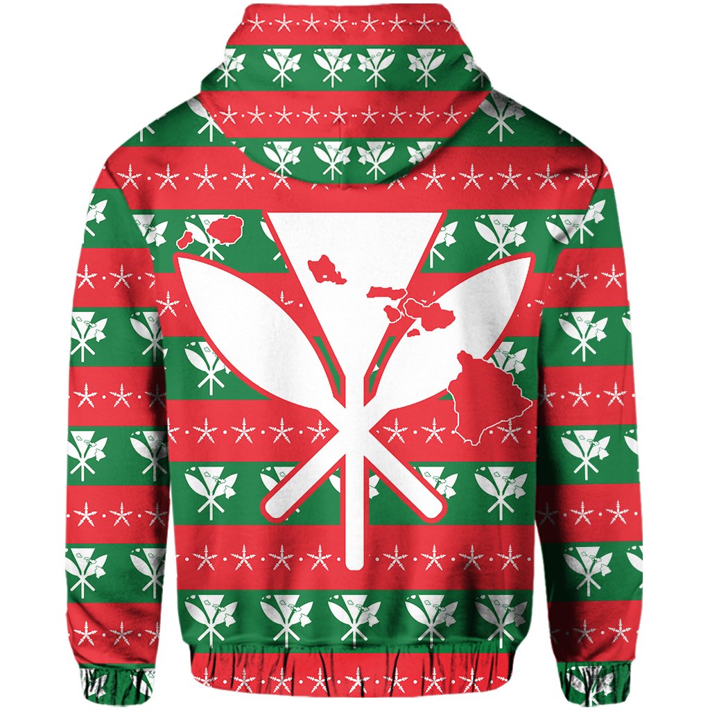 Hawaii Mele Kalikimaka Christmas Hoodie (Zip up) Milo Style - Polynesian Pride