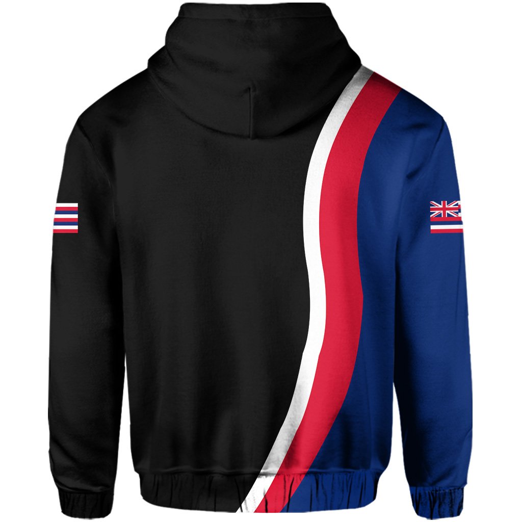 Hawaii Kakau Flag Hoodie (Zip up) - Polynesian Pride