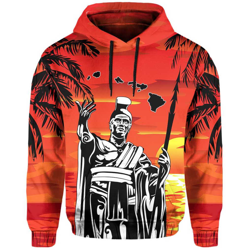 Hawaii King Summer Sunset Hoodie - Polynesian Pride