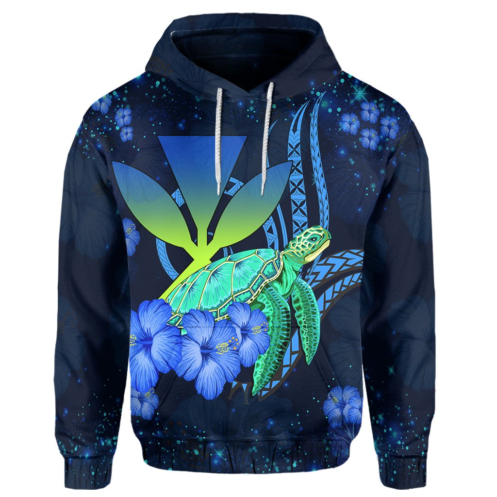 Hawaii Turtle Hibiscus Polynesian Hoodie Jade Stone AH - Polynesian Pride