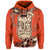 Hawaii Tiki Polynesian Hoodie Orange - Polynesian Pride