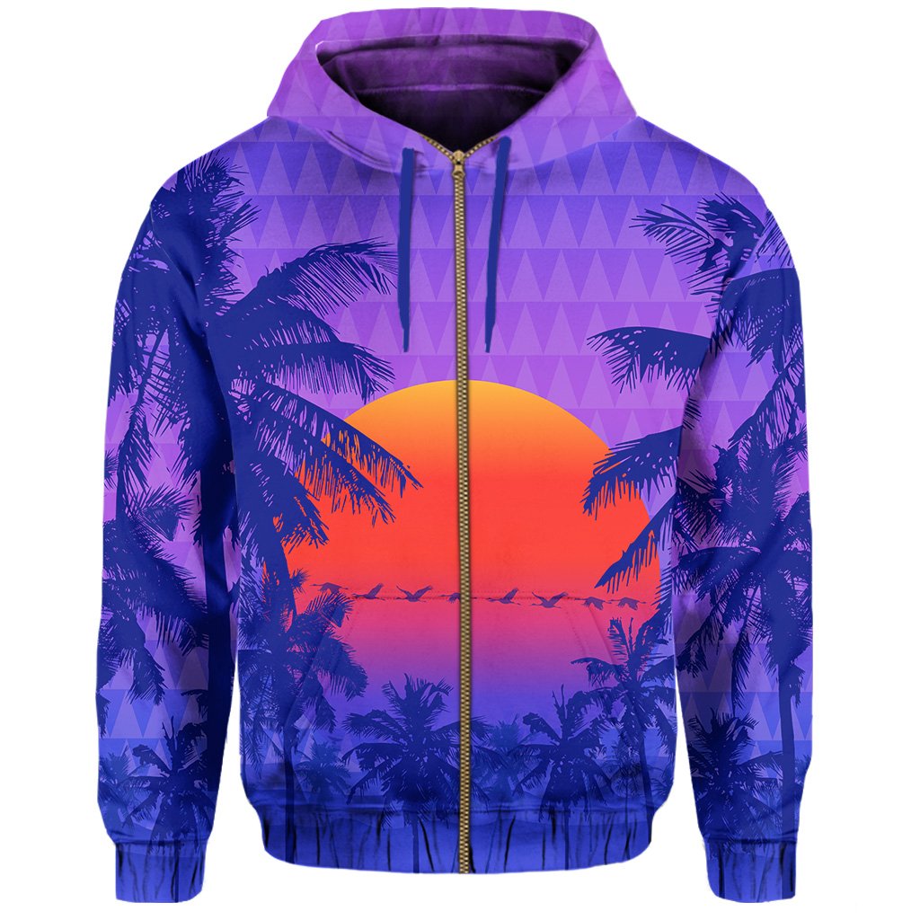 Hawaii Summer Kanaka Hoodie (Zip up) - Polynesian Pride