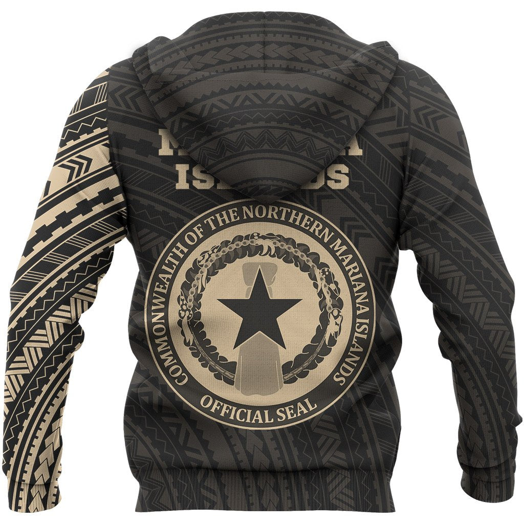 Northern Mariana Islands Micronesia Hoodie Northern Mariana Islands Micronesia Flag Polynesian Tattoo Style - Polynesian Pride