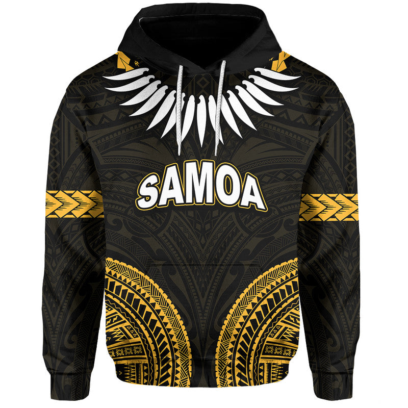 Custom Samoa Ula Nifo Tribal Hoodie Gold Style LT6 Gold - Polynesian Pride