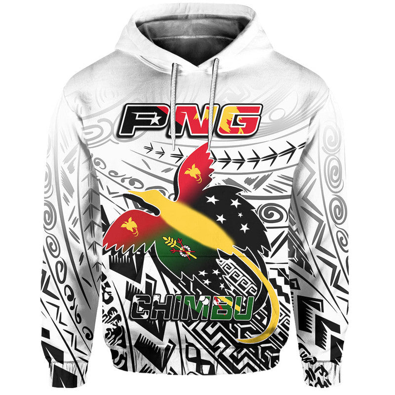 Custom Papua New Guinea Chimbu Province Hoodie LT6 white - Polynesian Pride