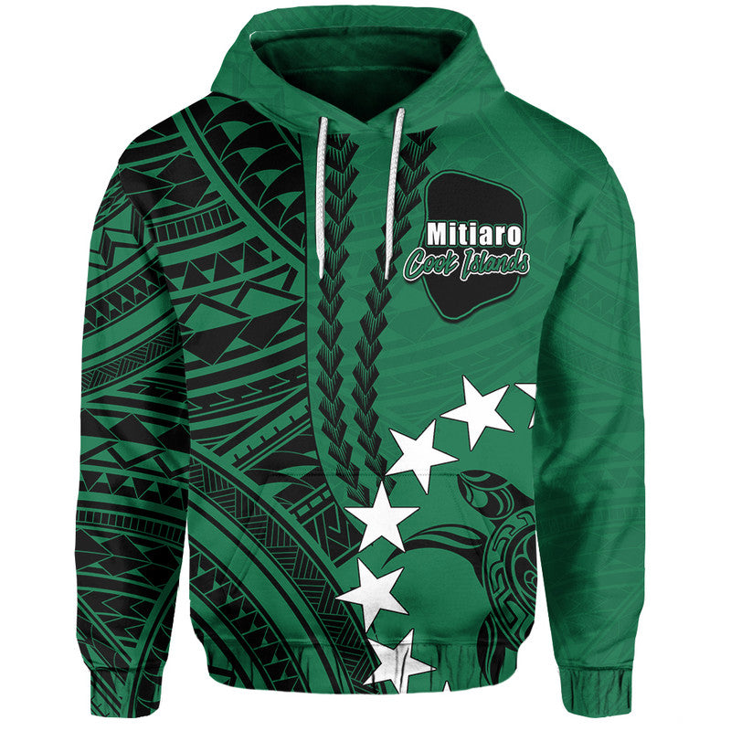 Cook Islands Mitiaro Polynesian Hoodie LT6 Green - Polynesian Pride