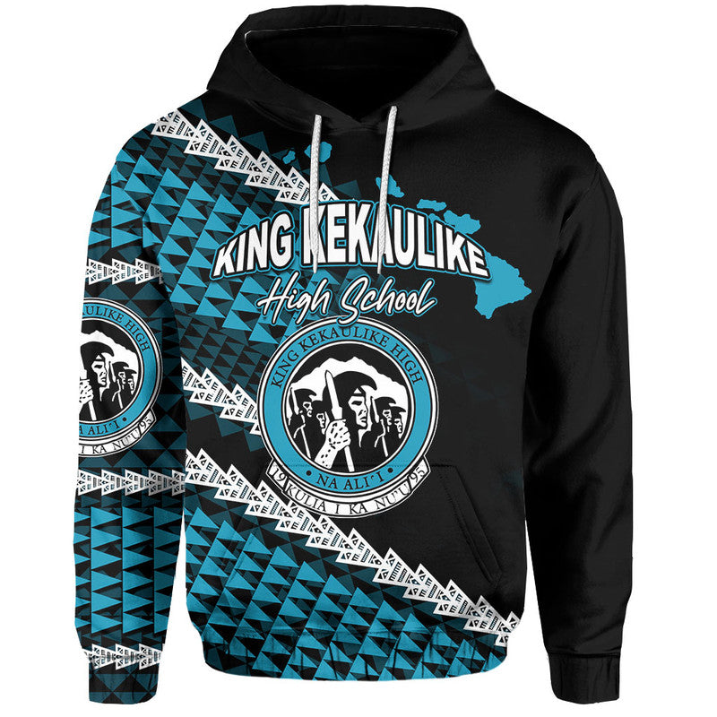 Custom King Kekaulike High School Hawaii Hoodie LT6 Green - Polynesian Pride