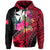 Wallis and Futuna Hoodie Hibiscus Red No.1 Color LT6 - Polynesian Pride