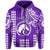 Custom Hawaii High School Pearl City Hoodie Mix Kakau LT6 Zip Hoodie Purple - Polynesian Pride