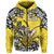 Custom Niue Uga Hoodie Tribal Patterns Yellow Style LT6 - Polynesian Pride