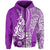 Hawaiian Shark Polynesian Hoodie Vibe Purple Style LT6 - Polynesian Pride