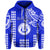 Custom Hawaii High School Moanalua Hoodie Mix Kakau LT6 Zip Hoodie Blue - Polynesian Pride