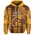 Custom Hawaii High School Mililani Hoodie Mix Kakau LT6 Zip Hoodie Yellow - Polynesian Pride