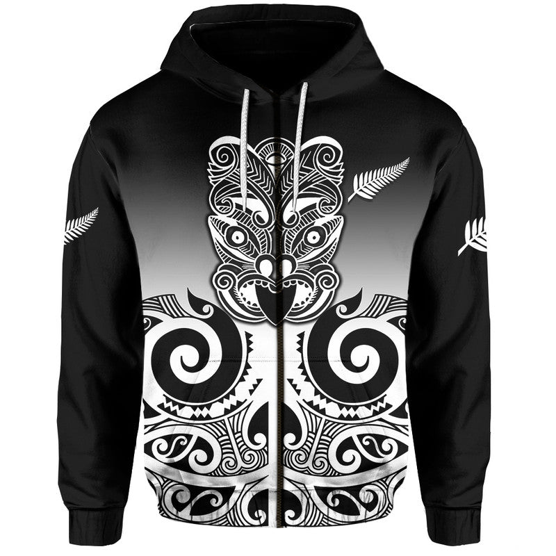 Custom New Zealand Rugby Hoodie Maori Haka Black style LT6 - Polynesian Pride