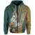 Hawaiian Shark Polynesian Hoodie Vibe Green Style LT6 - Polynesian Pride