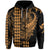 Custom Hawaii Polynesian Warrior Kakau Hoodie Gold LT6 - Polynesian Pride