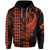 Custom Hawaii Polynesian Warrior Kakau Hoodie Orange LT6 - Polynesian Pride