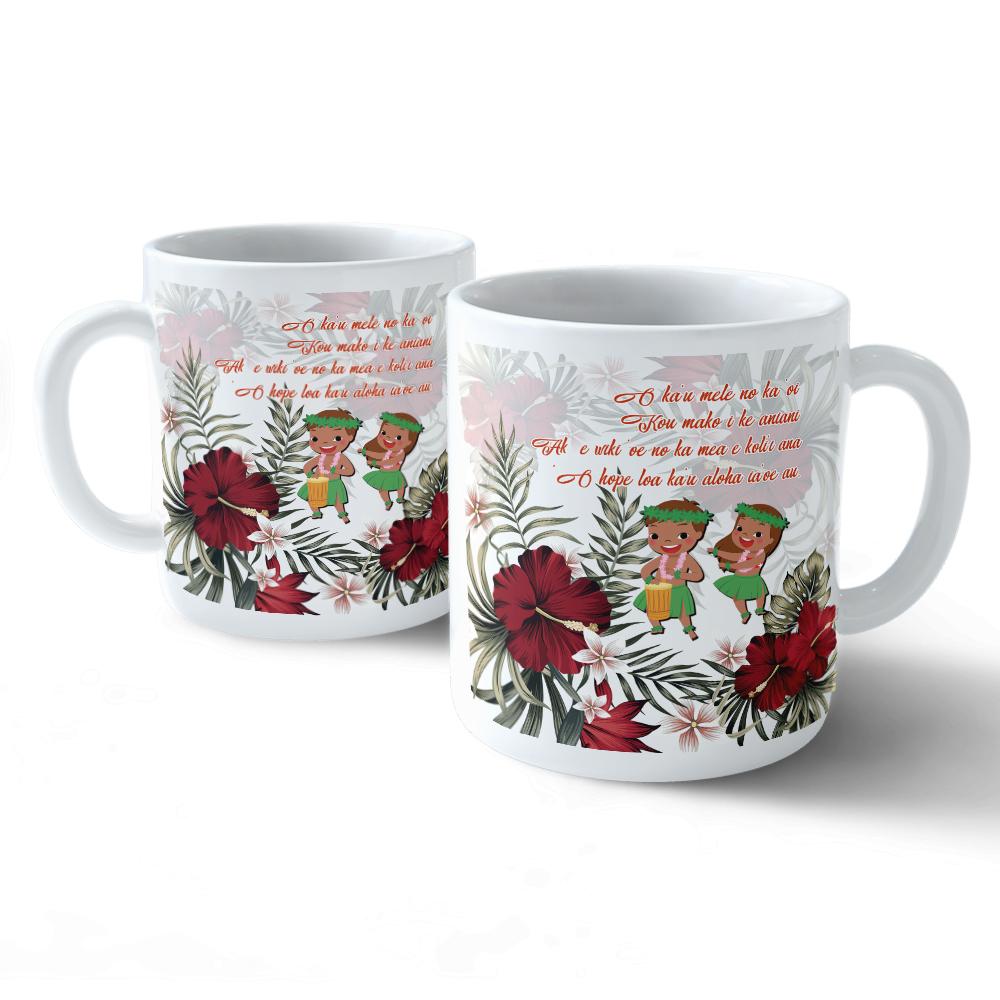 Hawaii Hibiscus Hawaiian Love Poem Valentine's Mug - Amour Style - AH - Polynesian Pride