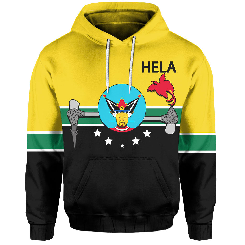 Hela Province Hoodie of Papua New Guinea Flag Style LT6 Unisex Black - Polynesian Pride