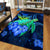 Hawaii Turtle Hibiscus Polynesian Area Rug - Jade Stone - AH - Polynesian Pride