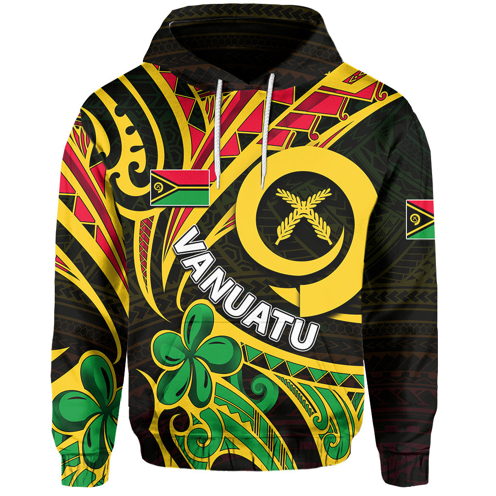 Custom Vanuatu Hoodie Tribal Tattoo No.2 LT6 Black - Polynesian Pride