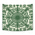 Hawaii White Ginger Quilting Tapestry - AH Wall Tapestry Green - Polynesian Pride