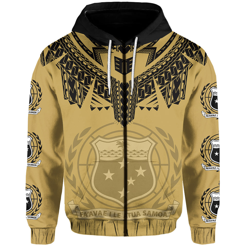Samoa Independence Day Tribal Tattoo Coat of Arms Hoodie No.2 LT6 - Polynesian Pride