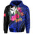 Wallis and Futuna Hoodie Hibiscus Blue No.1 Color LT6 - Polynesian Pride