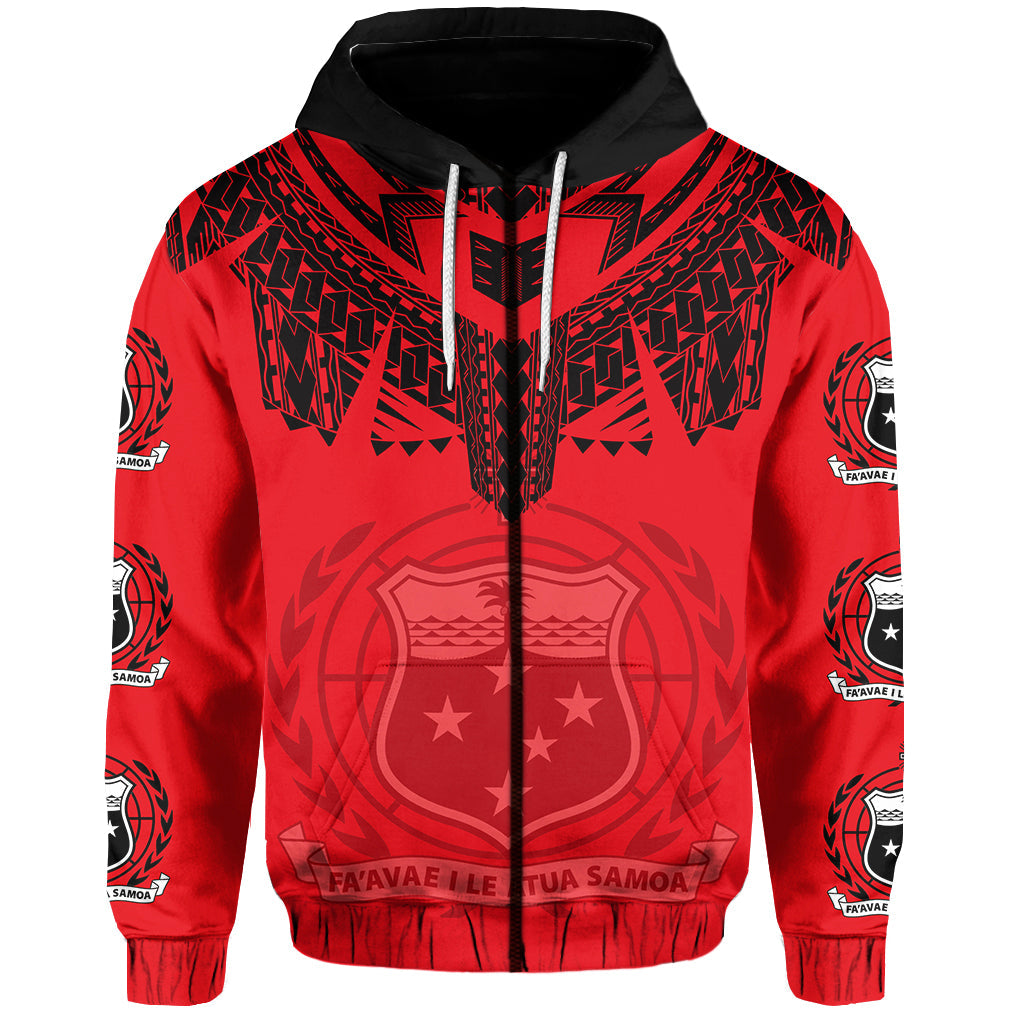 Samoa Independence Day Tribal Tattoo Coat of Arms Hoodie No.1 LT6 - Polynesian Pride