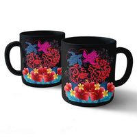 Hawaii Turtle Couple Hibiscus Valentine Pattern Mug - Romance Style - AH - Polynesian Pride