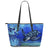 Hawaii Blue Turtle Paradise Leather Tote Bag - Breath Ocean - AH Blue - Polynesian Pride